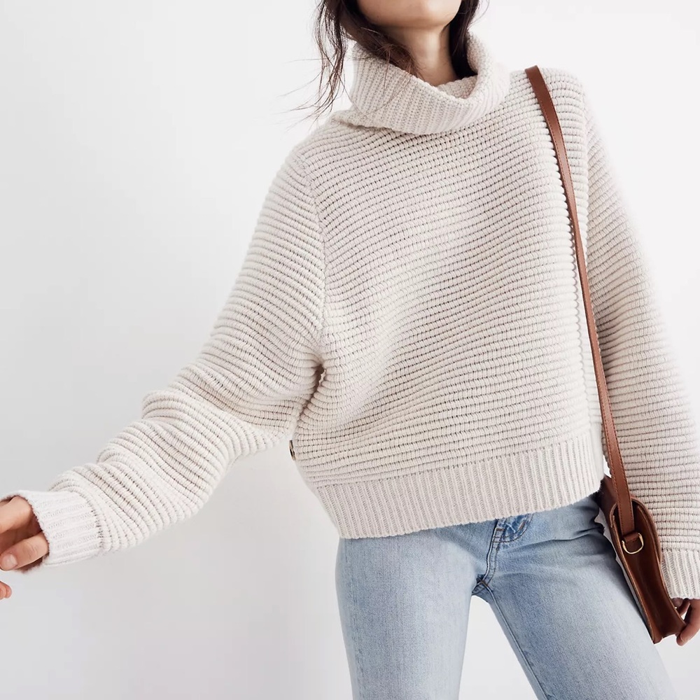 Madewell Side Button Sweater Sz S EUC